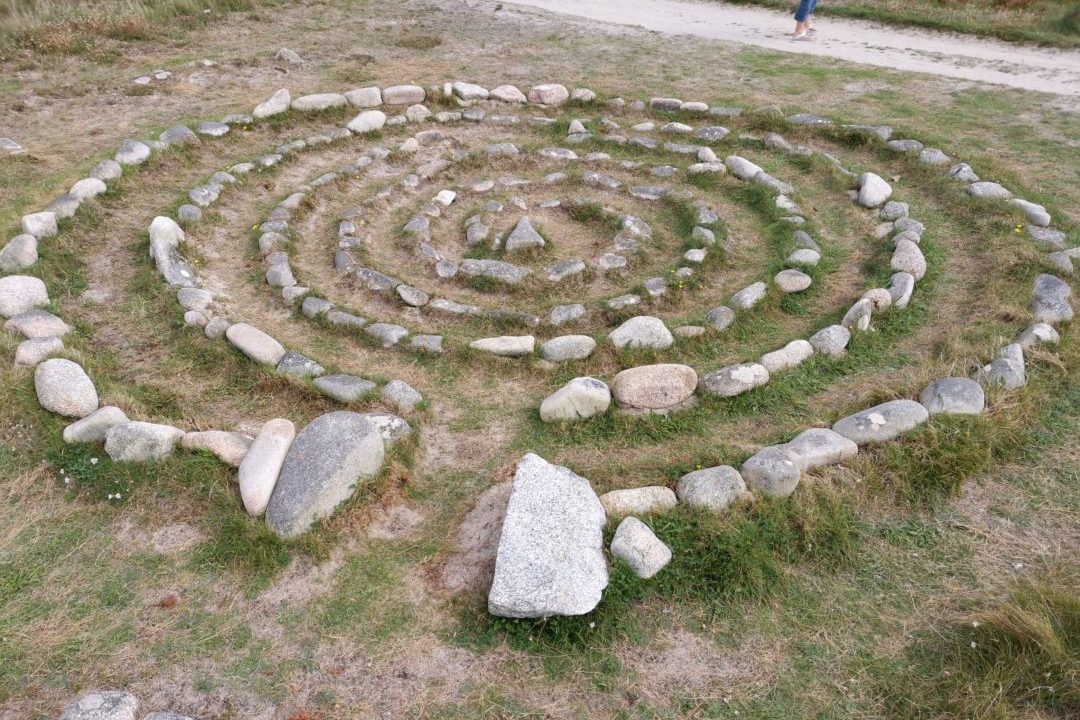 An ancient circular religious monument made from stones