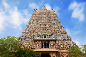 The ornate Meenakshi temple - one of the biggest and oldest Indian temples in Madurai